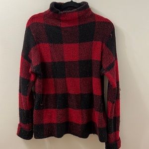 Black and Red Turtle Neck